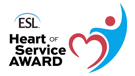 ESL Heart of Service Awards logo